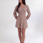 Brown Odalie Blush Knit Mini Dress