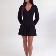 Black Odalie Blush Knit Mini Dress