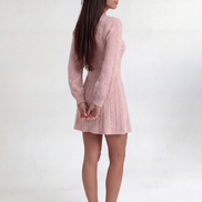Pink Odalie Blush Knit Mini Dress
