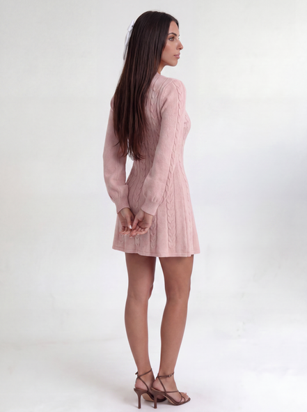Pink Odalie Blush Knit Mini Dress