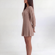 Brown Odalie Blush Knit Mini Dress