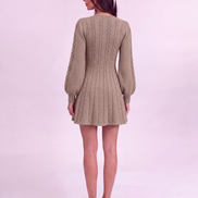 Brown Odalie Blush Knit Mini Dress