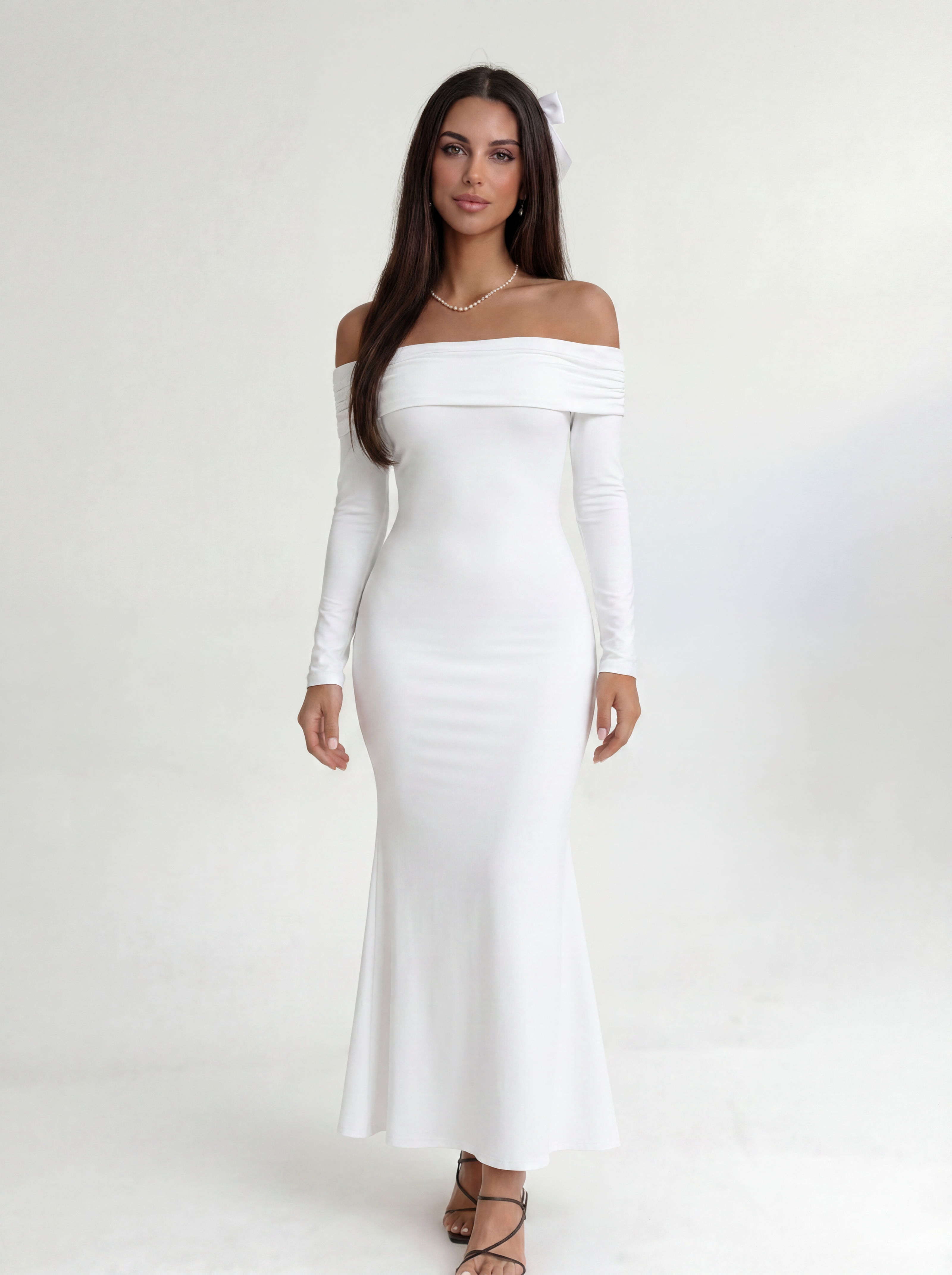 White Roselle Dress