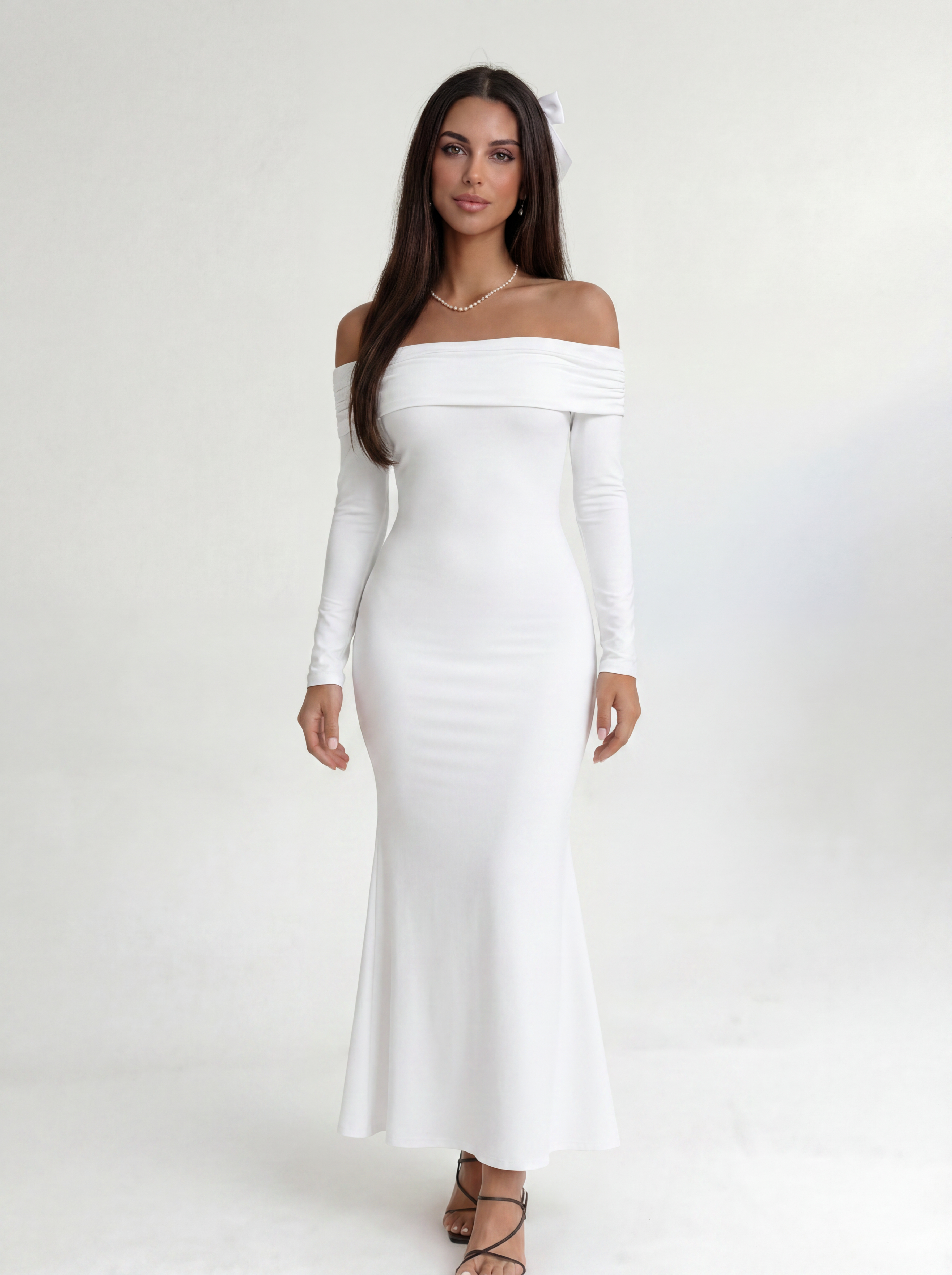 Cavelle Noire – White Roselle Dress
