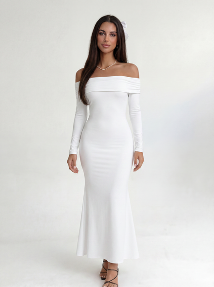White Roselle Dress