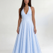 Azure Elara Halter Midi Dress