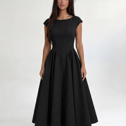 Black Ivory Silhouette Dress