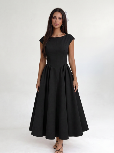 Black Ivory Silhouette Dress