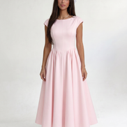 Pink Ivory Silhouette Dress