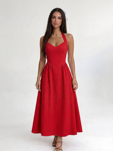 Red Solenne Dress