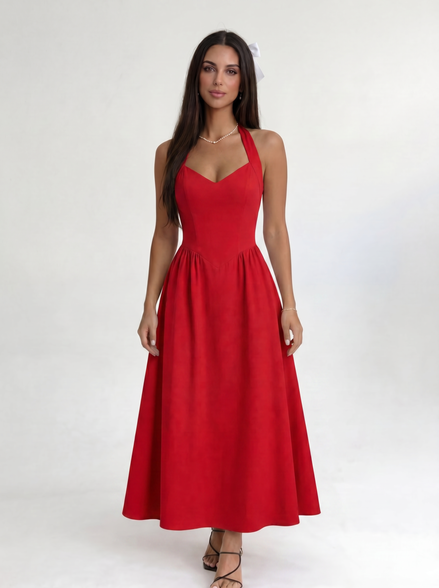 Red Solenne Dress