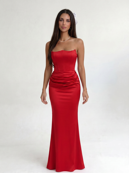 Red Midnight Contour Gown